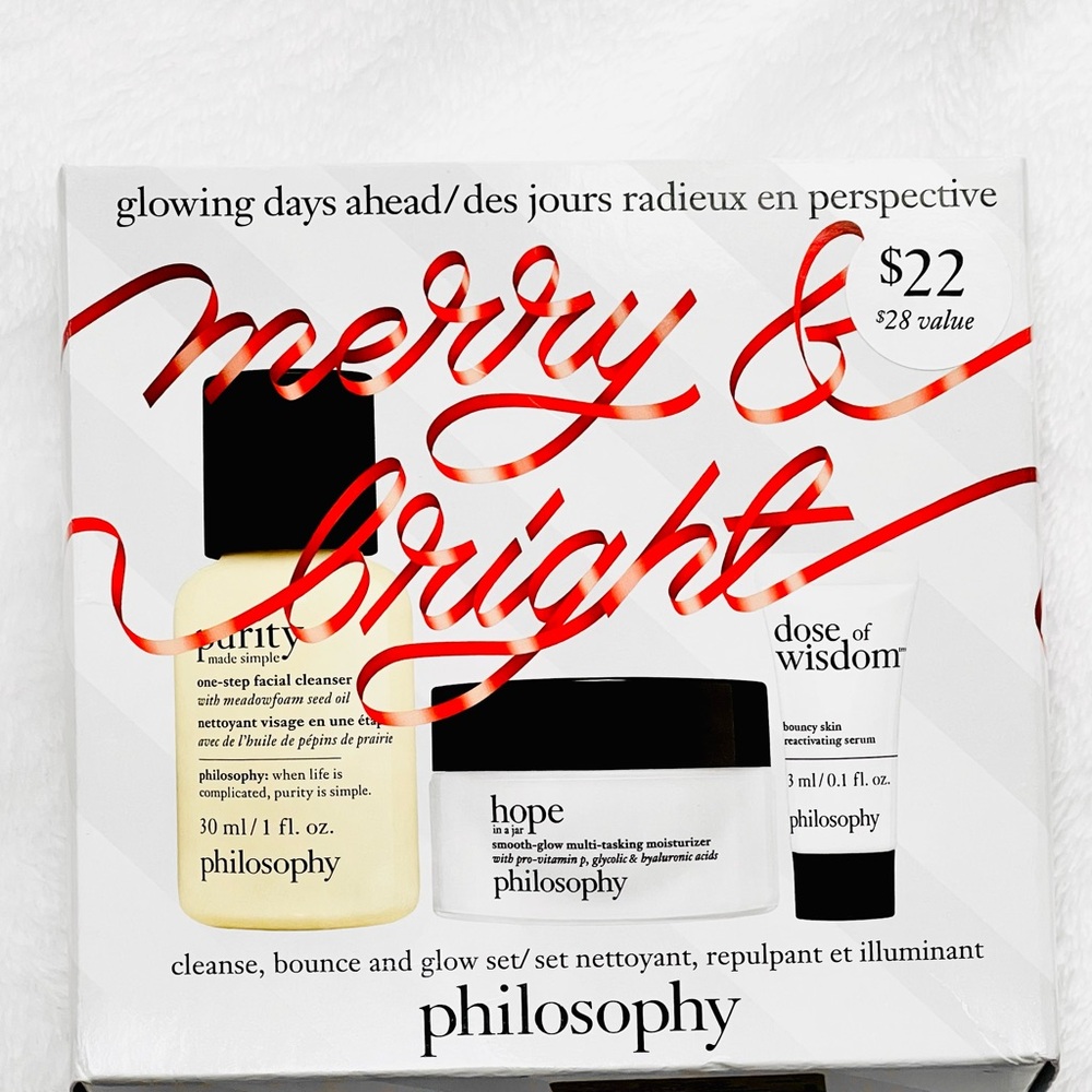 Philosophy - Glowing Days Ahead Cleanse, Bounce And Glow Gift Set Trio - New
